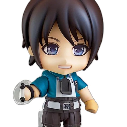 3d render, jim, carry, nendoroid, figurine, detailed, product, photo transparent PNG cut-out