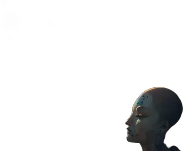 robot, face, mask, crown transparent PNG cut-out