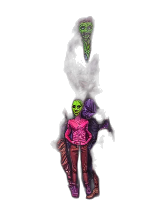 creature, staff, mask, dragon transparent PNG cut-out