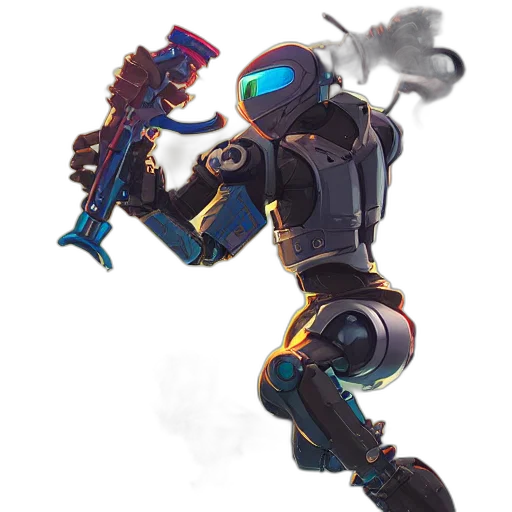 robot, weapon, staff, sword transparent PNG cut-out