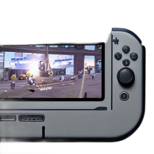 weapon, concept art, 3d render, designed, nintendo, controller, switch, studio transparent PNG cut-out
