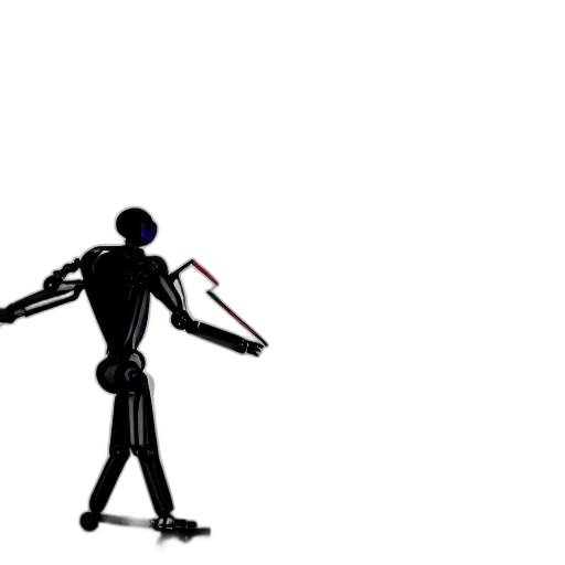 robot, staff, weapon, creature transparent PNG cut-out