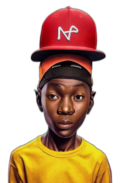 face, hat, photorealistic, cartoon, concept art, comic book art, colourful, caricature transparent PNG cut-out
