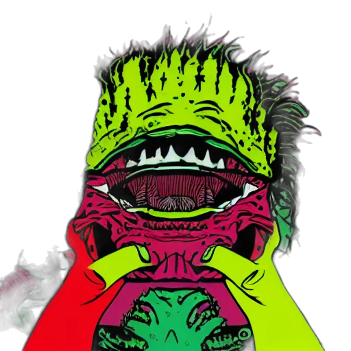 mask, creature, face, jacket, concept art, comic book art, cartoon, cyberpunk transparent PNG cut-out