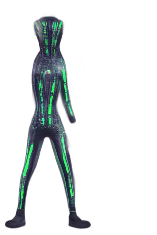 robot, dress, 3d render, cyberpunk transparent PNG cut-out
