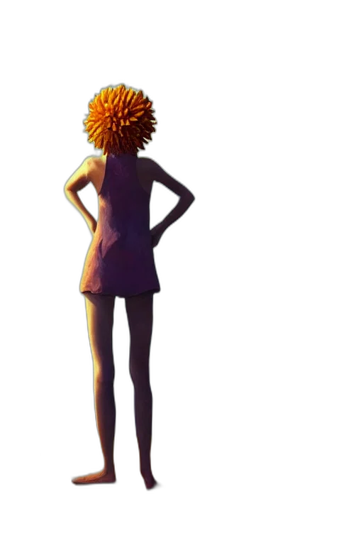 dress, staff, hair, robot, concept art, 3d render, cartoon, photorealistic transparent PNG cut-out