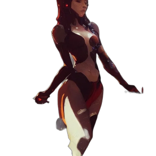 dress, staff, robot, concept art, fantasy art, cyberpunk, pixel art, outer space transparent PNG cut-out