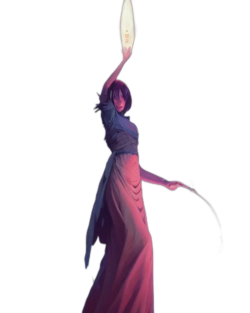 staff, sword, weapon, dress, concept art, fantasy art, watercolor, pixel art transparent PNG cut-out
