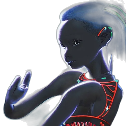 robot, dress, creature, face transparent PNG cut-out
