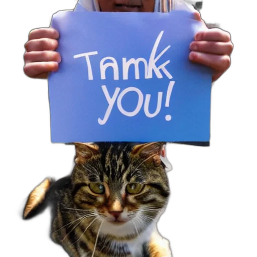 staff, tabby, cat, holding transparent PNG cut-out