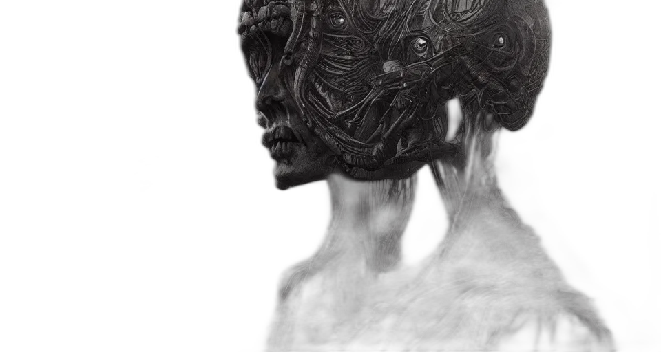 mask, face, robot, creature transparent PNG cut-out