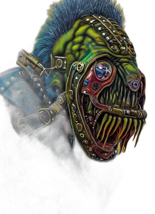 mask, creature, face, staff transparent PNG cut-out