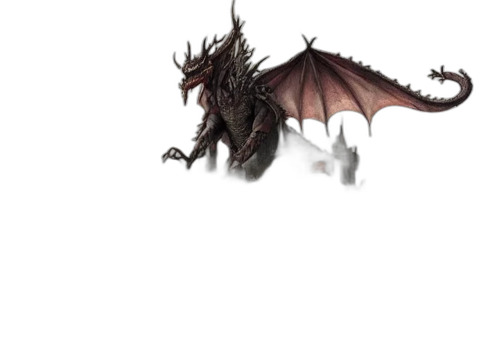 dragon, creature, staff, animal transparent PNG cut-out