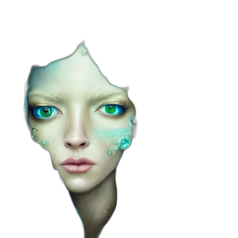 face, mask, robot, creature, concept art, 3d render, fantasy art, photorealistic transparent PNG cut-out