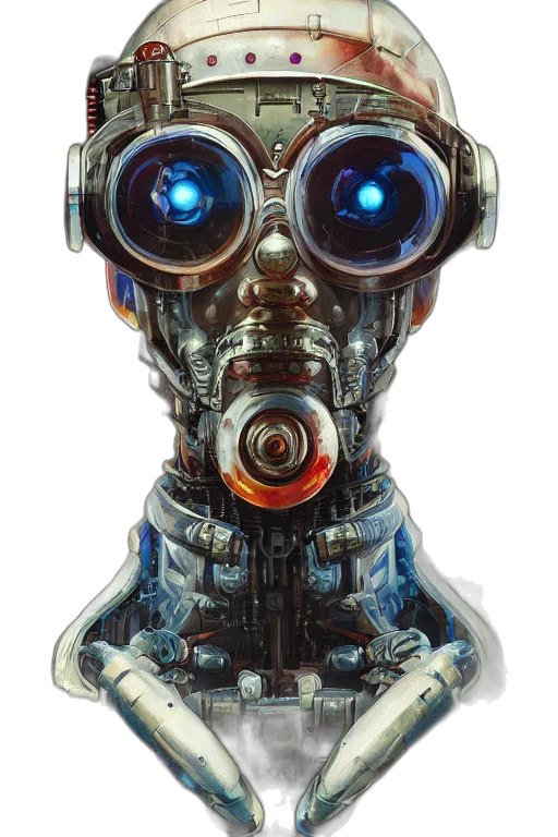robot, mask, face, staff transparent PNG cut-out