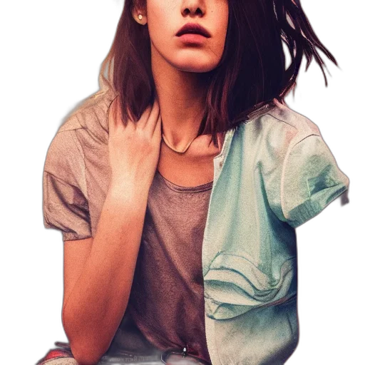 jacket, face, dress, jewelry transparent PNG cut-out