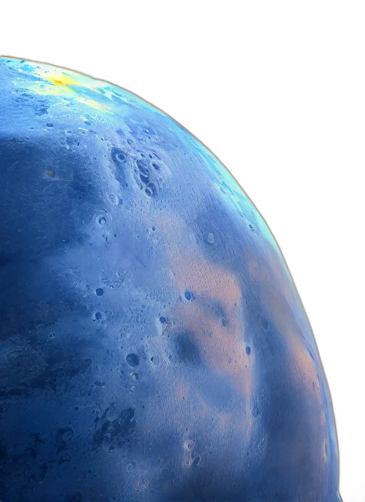 concept art, 3d render, outer space, blue transparent PNG cut-out