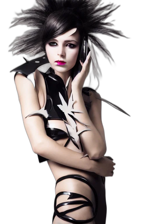 jewelry, dress, hair, mask, photorealistic, fantasy art, cyberpunk, concept art transparent PNG cut-out