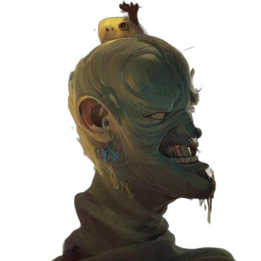 mask, creature, face, staff transparent PNG cut-out