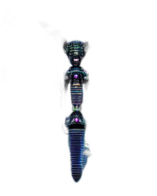 staff, sword, weapon, umbrella, 3d render, vaporwave, concept art, cyberpunk transparent PNG cut-out