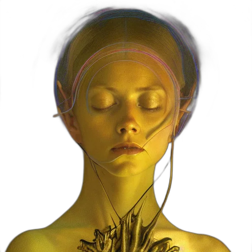 mask, face, jewelry, crown, concept art, photorealistic, cyberpunk, 3d render transparent PNG cut-out