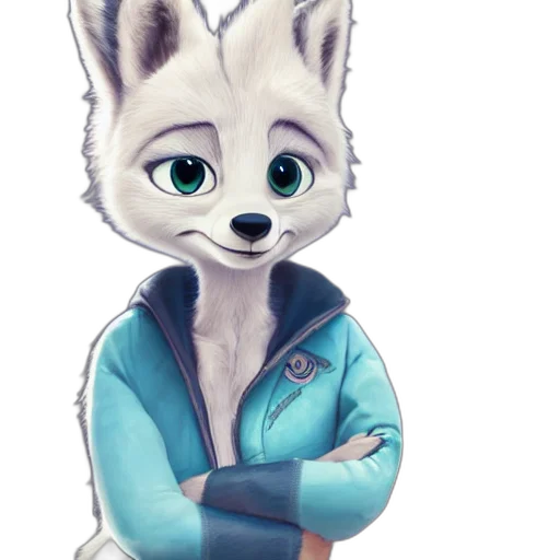 jacket, staff, animal, mask, concept art, 3d render, cartoon, pixel art transparent PNG cut-out