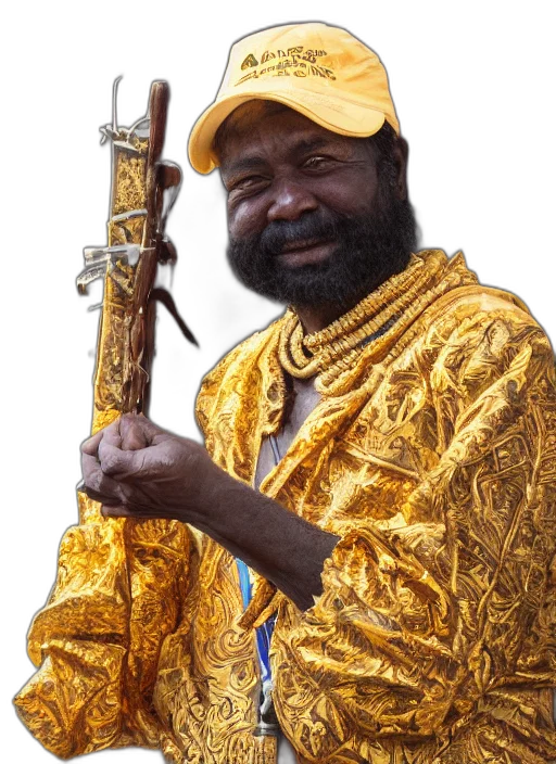 staff, sword, weapon, animal, photorealistic, golden, gold, warrio transparent PNG cut-out