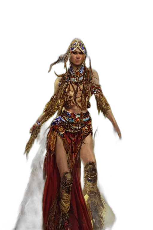 jewelry, staff, fantasy art, concept art, comic book art, photorealistic, portrait, exotic transparent PNG cut-out