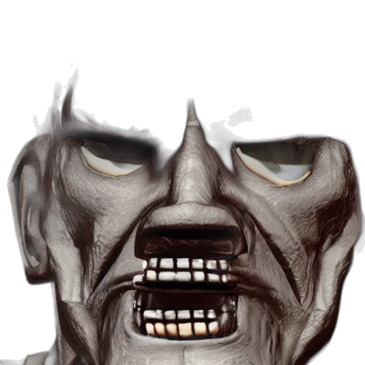 face, mask, creature, staff, concept art, photorealistic, 3d render, fantasy art transparent PNG cut-out