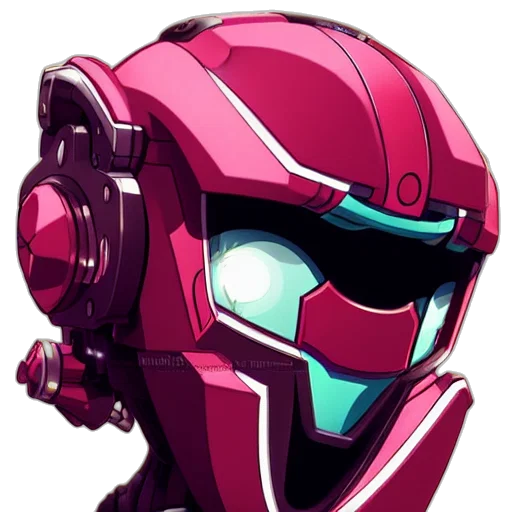 robot, mask, concept art, pixel art transparent PNG cut-out