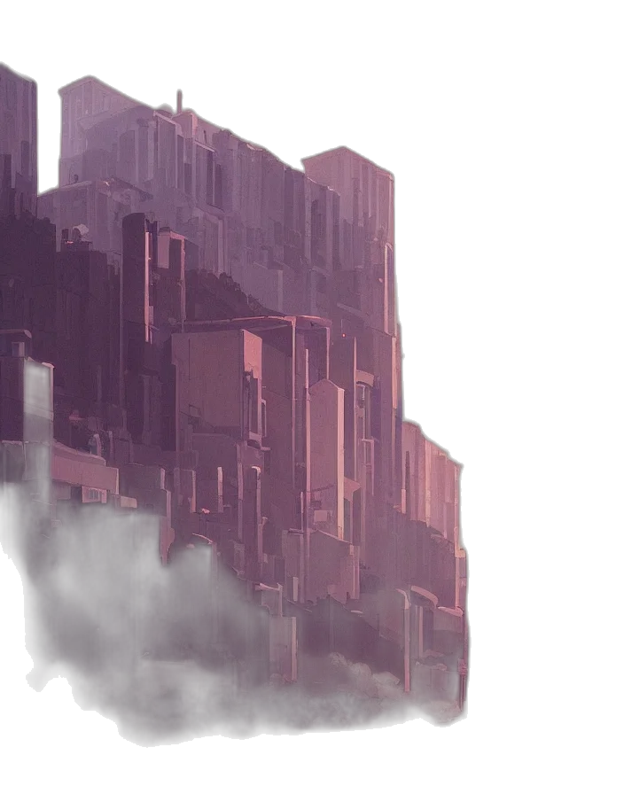 building, robot, concept art, cyberpunk transparent PNG cut-out