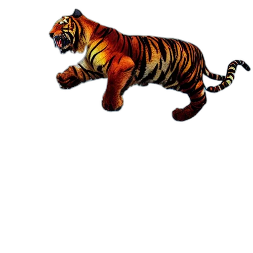 animal, creature, staff, pixel art, concept art, 3d render, photorealistic, tiger transparent PNG cut-out