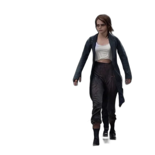 jacket, concept art, 3d render, cyberpunk, pixel art, dark, full, body transparent PNG cut-out