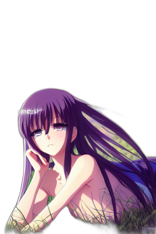 dress, hair, creature, anime, pixel art, cartoon, fantasy art, neon lights transparent PNG cut-out