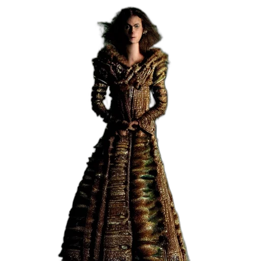 dress, jacket, concept art, fantasy art, photorealistic, earth tones, full, shot transparent PNG cut-out