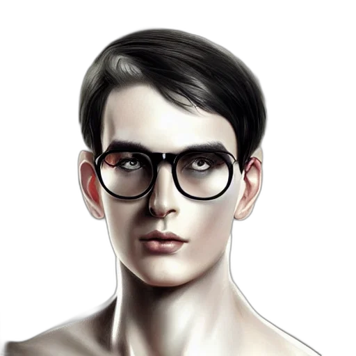 face, photorealistic, fantasy art, concept art, cartoon, portrait, cute, androgynous transparent PNG cut-out