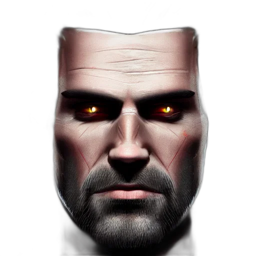 face, mask, robot, 3d render, concept art, cyberpunk, photorealistic, portrait transparent PNG cut-out