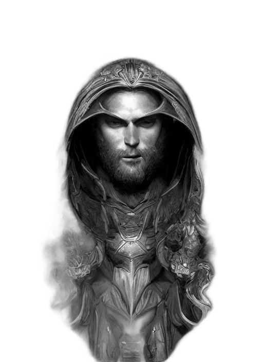 face, jacket, mask, fantasy art transparent PNG cut-out
