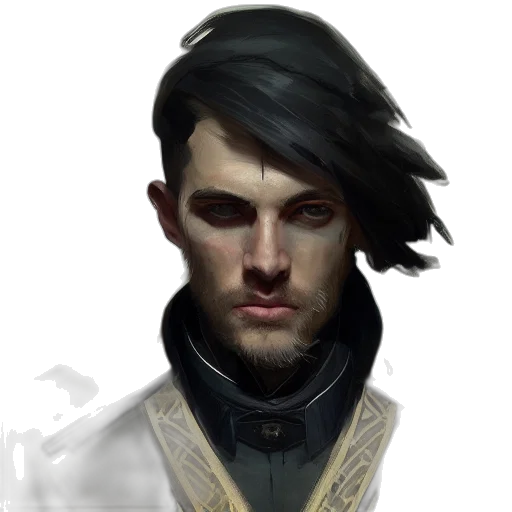 face, staff, jacket, concept art transparent PNG cut-out