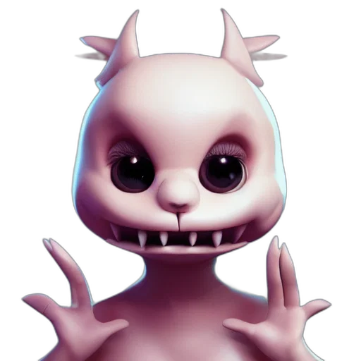 creature, mask, face, robot, 3d render, pixel art, concept art, fantasy art transparent PNG cut-out
