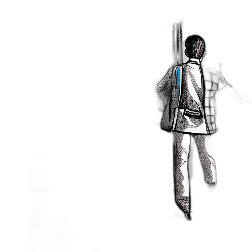 jacket, umbrella, staff, sword transparent PNG cut-out