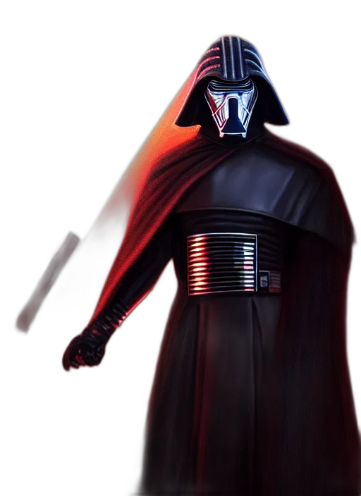 staff, mask, robot, weapon, concept art, comic book art, fantasy art, 3d render transparent PNG cut-out
