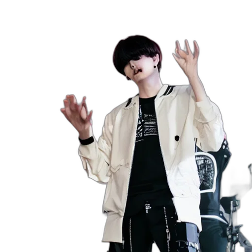 jacket, creature, outer space, monochrome, yoongi, cfg, scale transparent PNG cut-out