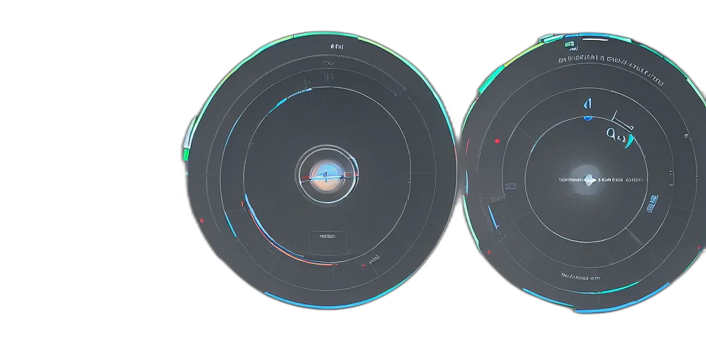 3d render, military, radar, circular transparent PNG cut-out