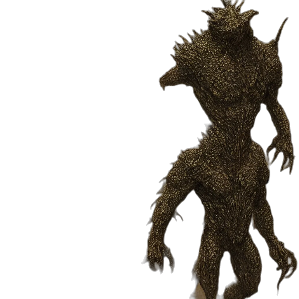 creature, dragon, staff, animal, concept art, 3d render, fantasy art, pixel art transparent PNG cut-out
