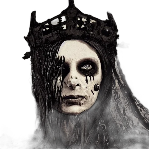 crown, mask, face, creature, concept art, fantasy art, photorealistic, comic book art transparent PNG cut-out