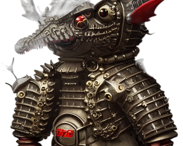 dragon, mask, robot, staff transparent PNG cut-out