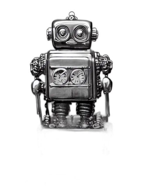 robot, animal, staff, creature, concept art, 3d render, comic book art, cartoon transparent PNG cut-out