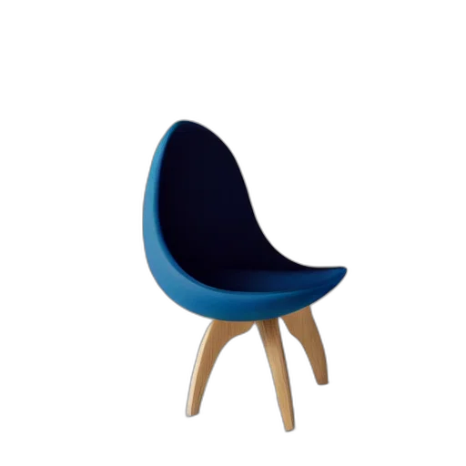 furniture, hat, shoes, 3d render, blue, chair, shape, avocado transparent PNG cut-out