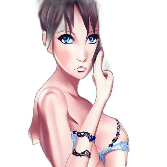 jewelry, dress, face, anime transparent PNG cut-out
